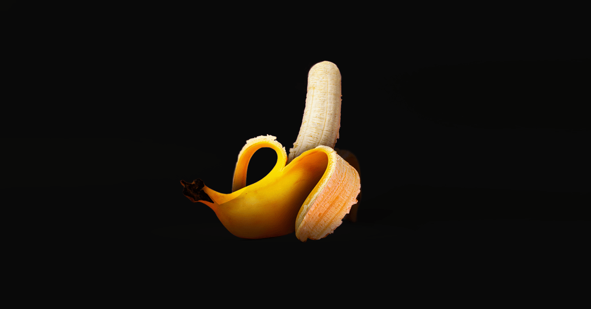 Erektion symboliseret med en banan.